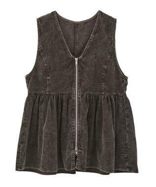 Green Parks ・ＥＬＥＮＣＡＲＥ　ＤＵＥ　ケミカルコーデュロイベスト Brown