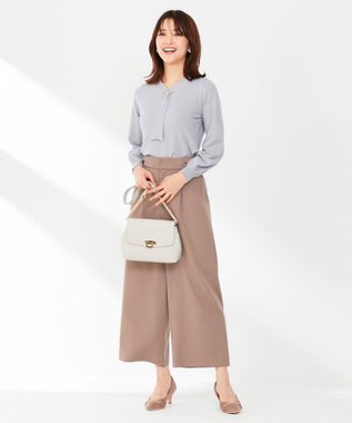 ANY SIS 【洗える】ボウタイ ニット アイスブルー