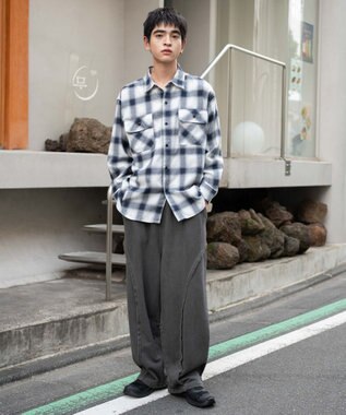 WEGO 【ユニセックス着用ITEM/ウエストゴム/MLサイズ展開】バルーン3Dスウェットパンツ ブラックその他