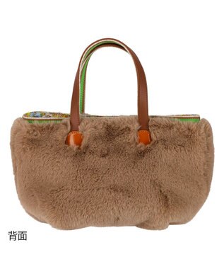 tsumori chisato CARRY キラネコファー ハンドバッグ 手提げ ブラウン