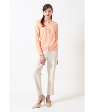 DAKS 綿ポリエステル ハウスチェックジャカード カーディガン キャニオンサンセット