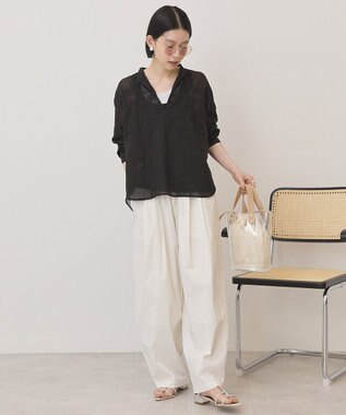 AMERICAN HOLIC スキッパーレースブラウス Black