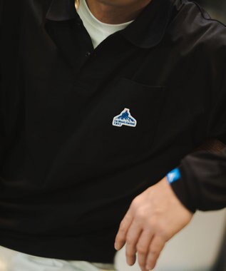 SHARE PARK MENS 【UVケア・吸水速乾・ストレッチ・軽量 】エンブレムポロTシャツ（L・XLサイズ） ブラック系