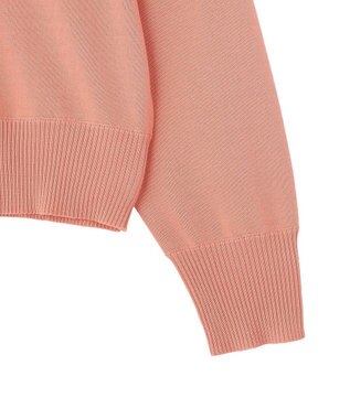 Green Parks ここちニット衿付き配色プルオーバー Pink