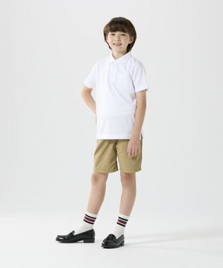 BEAMS SCHOOL ベーシック 半袖ポロシャツ ホワイト(ボーイズ)