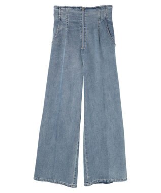 earth music&ecology フロントジップデニムパンツ Medium Indigo