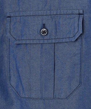 JOSEPH ABBOUD 【キングサイズ・新たな環境配慮型素材使用】サスティナブルファブリック  テンセルツイル  シャツ ネイビー系