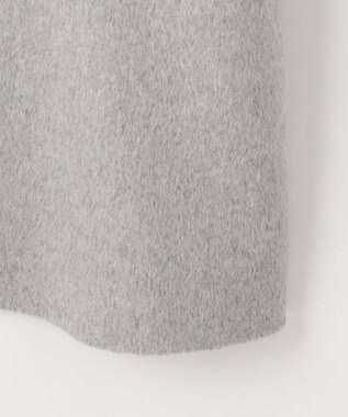 Feroux ウール混 Aラインコート ライトグレー系