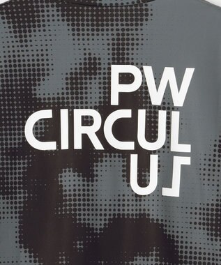 PW CIRCULUS 【裏起毛であたたか】【MEN】Dot camouflage ロングスリーブモックネックT ゴルフ ブラック系5