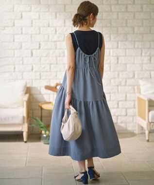 組曲 【WEB限定カラーあり】ニットタンクトップ ネイビー系