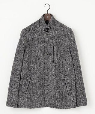 JOSEPH ABBOUD 【洗える】ツィーディーフリース ブルゾン ブラック系