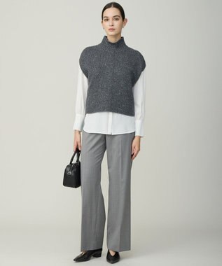 ICB L 【30th ANNIVERSARY】 カシミヤブレンドルレックス ハイネックニットベスト ミディアムグレー