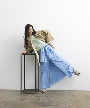 CRAFT STANDARD BOUTIQUE ワイドカフスミディトレンチコート Beige