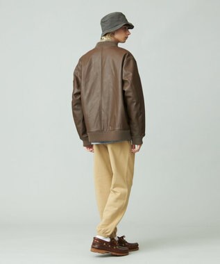 J.PRESS YORK STREET 【UNISEX】エコレザーMA-1 ダークブラウン系