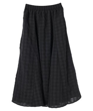 AMERICAN HOLIC カチオンギンガムギャザースカート Black