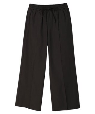 Green Parks 綿麻混イージーワイドパンツ Dark Gray