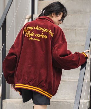 WEGO ヴィンテージコーデュロイスタジャン ワイン