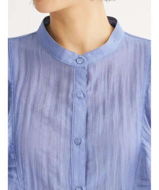 Green Parks フリルブラウス Blue