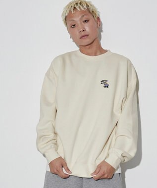 WEGO 【ユニセックス着用ITEM/裏起毛】別注BENDAVISワンポイントプルオーバー オフホワイト