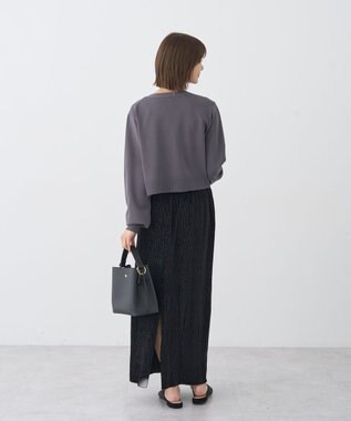 earth music&ecology シャイニーベロアスカート Black