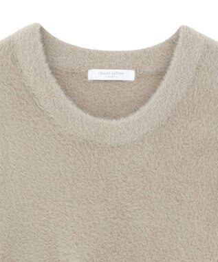 Green Parks シャギークルーネックニットプルオーバー Gray Beige