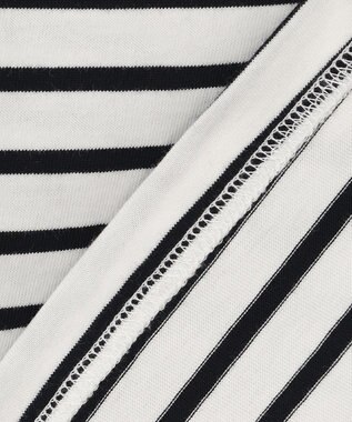 ANY KIDS セーラー襟付き 長袖 トップス オフ×ブラックボーダー