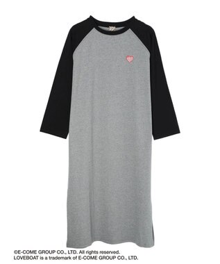 Green Parks ■別注　ＬＯＶＥ　ＢＯＡＴ　ラグランワンピース Gray