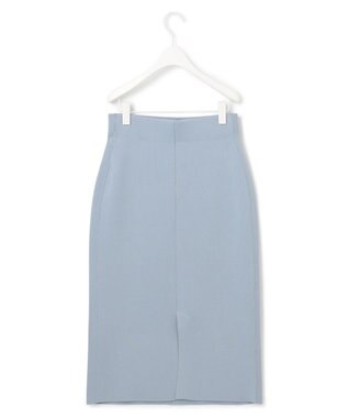 ICB 【洗える】 シンセティックハイゲージ ニットスカート ライトブルー系