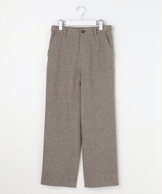 J.PRESS LADIES シルクネップツイード スレート パンツ モカ系