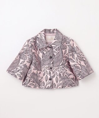 GRACE CONTINENTAL ボタニカルジャガードシャツ ピンク