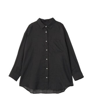YECCA VECCA 3wayシアーリネンシャツ Black