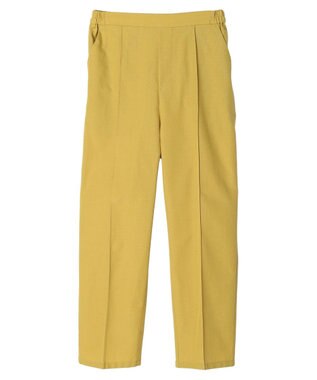 Green Parks 綿麻混イージーテーパードパンツ Yellow