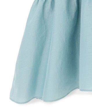 23区 【洗える】シアーコットンシルク シャーリング デザイン ブラウス セージ系