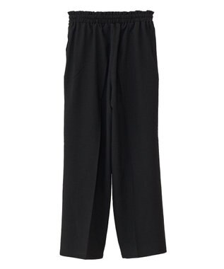 Green Parks 麻調合繊イージーパンツ Black