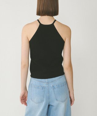 GRACE CONTINENTAL ハイゲージ畦ニットトップ ブラック