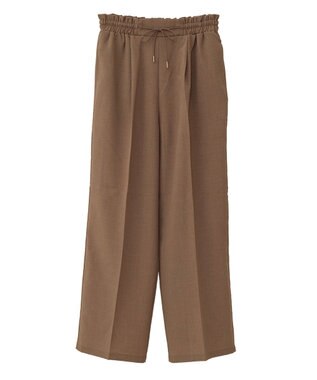 Green Parks 麻調合繊イージーパンツ Black