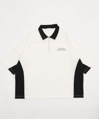 WEGO ドルマンポンチハーフZIPT（SS） ホワイト