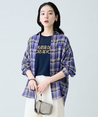ANY L シアーチェックシャツ