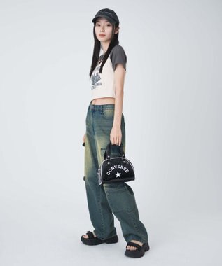 WEGO 【CONVERSE】別注CONVERSEボストンバッグ ブラック