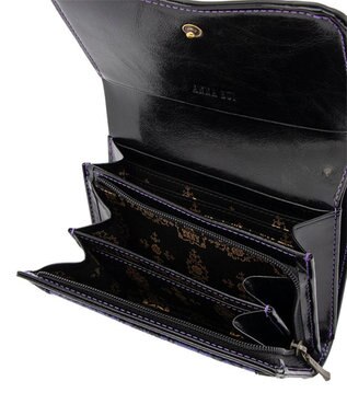 ANNA SUI リーブル 内Lファスナー二つ折り財布 パープル