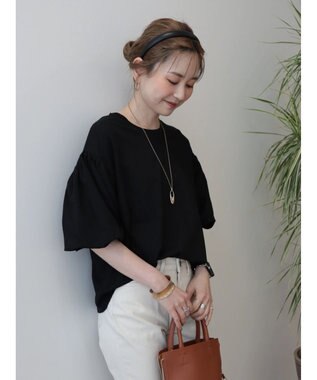 AMERICAN HOLIC ボリュームスリーブカットプルオーバー Black