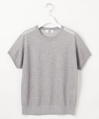 J.PRESS LADIES L 【WEB限定カラーあり・洗える】Vis/Peスパーク ストライプ ニット グレー系