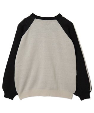 WEGO ゲームグラフィックラグランジャガードニット ブラック