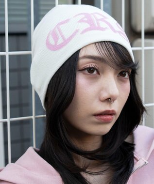 WEGO スプレープリントビーニー ホワイト