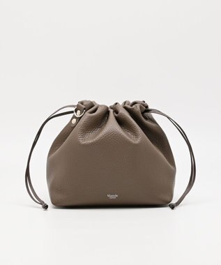 blancle シュリンクレザー ドローストリング2wayバッグ TAUPE
