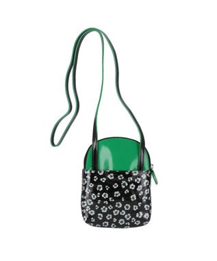 tsumori chisato CARRY グリッターフラワー ミニショルダーバッグ お財布ショルダー ブラック