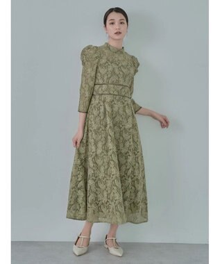 earth music&ecology 総レースワンピース Olive