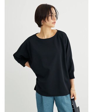 Green Parks ジョーゼットドルマンカットプルオーバー Black