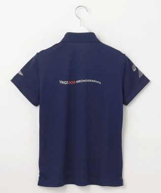 23区GOLF 【WOMEN】【吸水速乾/UVカット】グラフィカルポロシャツ ネイビー系