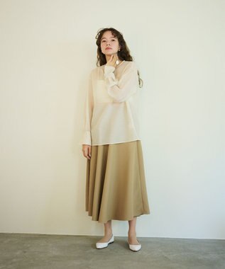 #Newans シアープルオーバーシャツ アイボリー系